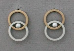 Mar of Santa Barbara: Sterling Silver & Gold Filled Post Earrings - EM502