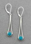 Jeff McKenzie - GemDrops - Leverback Earrings - Turquoise in Sterling Silver