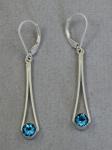 Jeff McKenzie - GemDrops - Leverback Earrings Blue Topaz in Sterling Silver
