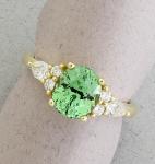 Stanton Color - Mint Green Grossular Garnet & Diamond Ring SC-22029-06