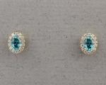 Stanton Color - Blue Zircon & Diamond Earrings SC- 18255-11