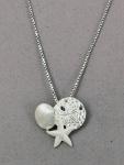 The Touch: Pendant Sterling Seashell Collage S1-716