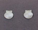 The Touch: Earrings Sterling Silver Tiny Scallops S2-534