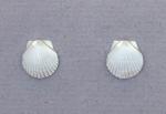 The Touch: Earrings Sterling Scallop Shell S2-468