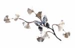 Bovano - W131SS Swallowtail Butterfly on Stainless Steel Ginko Branch
