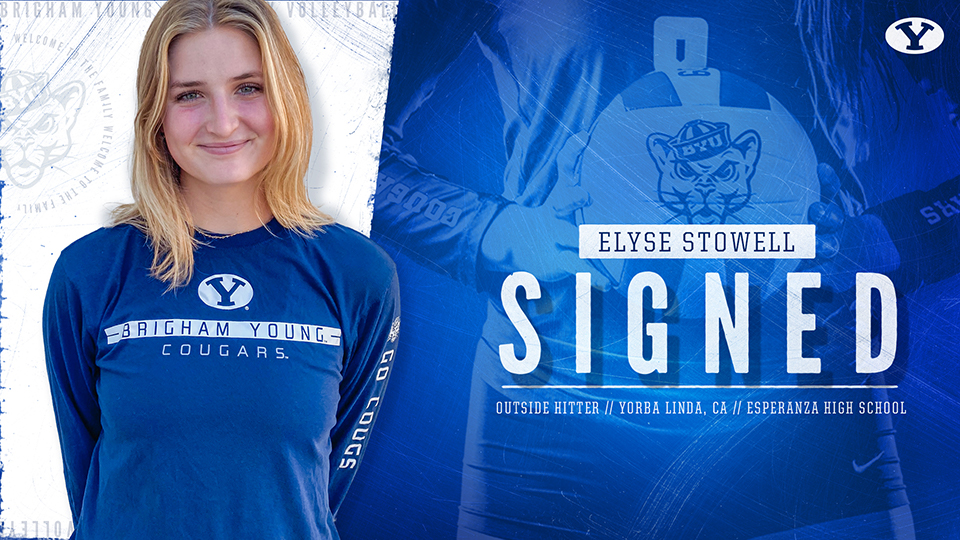 Elyse Stowell - BYU WVB Signing Graphic