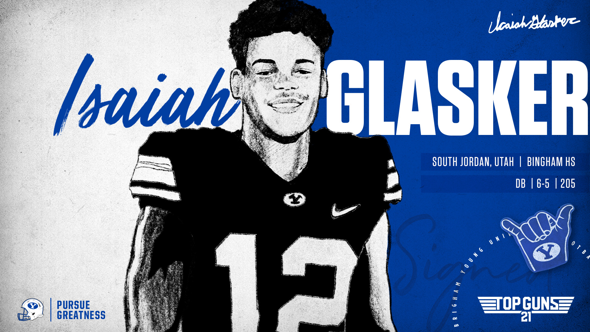 Isaiah Glasker signs with BYU
