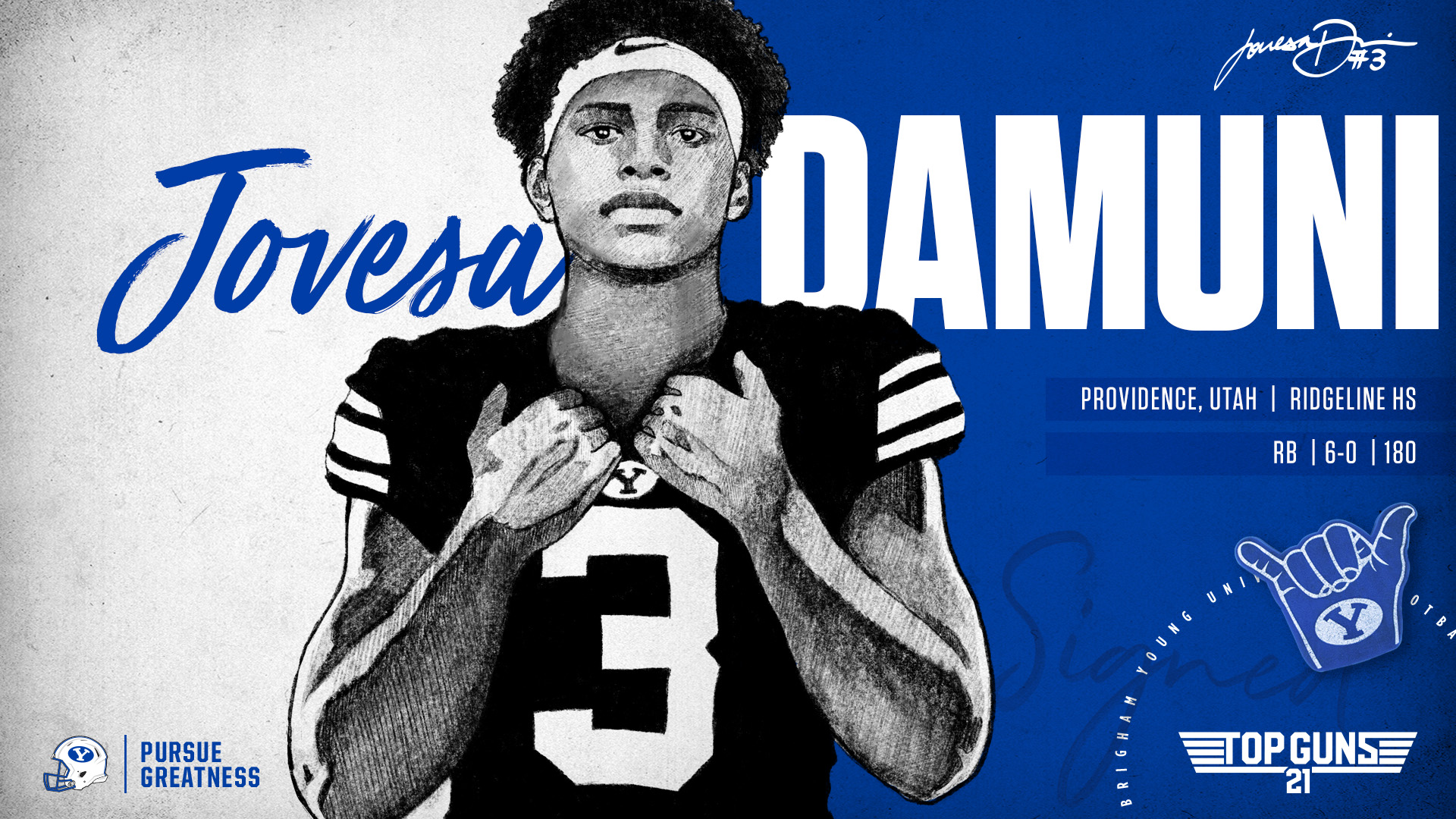 Jovesa Damuni signs with BYU