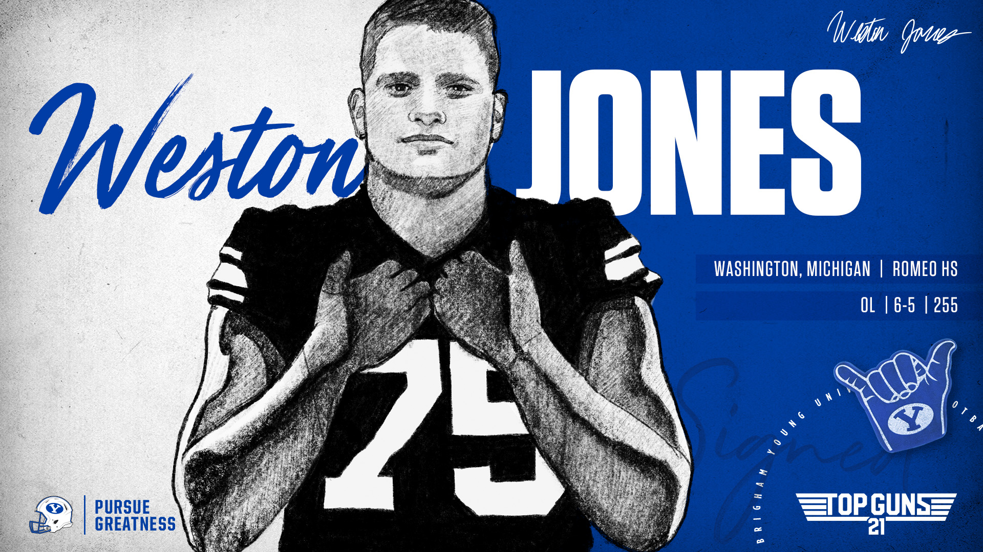 Weston Jones signs with BYU