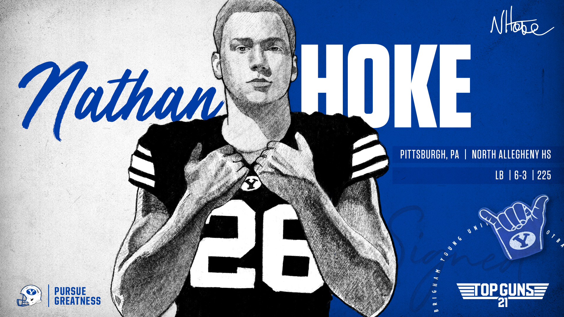 Nathan Hoke signs with BYU