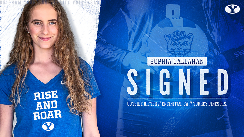 Sophia Callahan - BYU WVB Signing Graphic