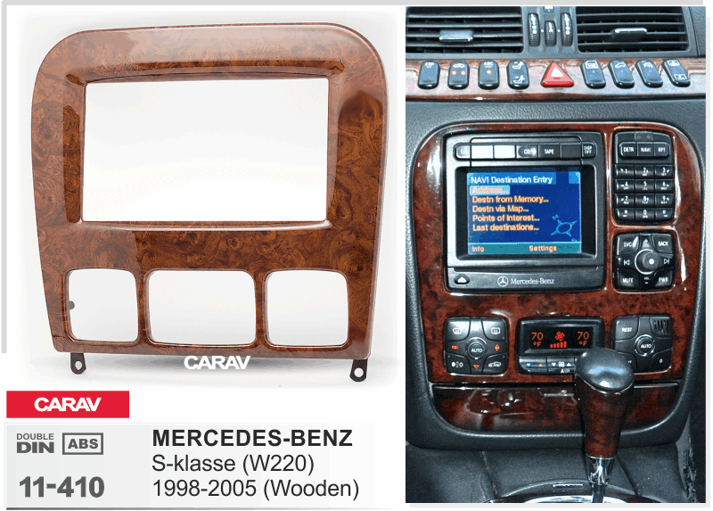 Carav-Parts 2-Din Radiosovite MB-S Wooden
