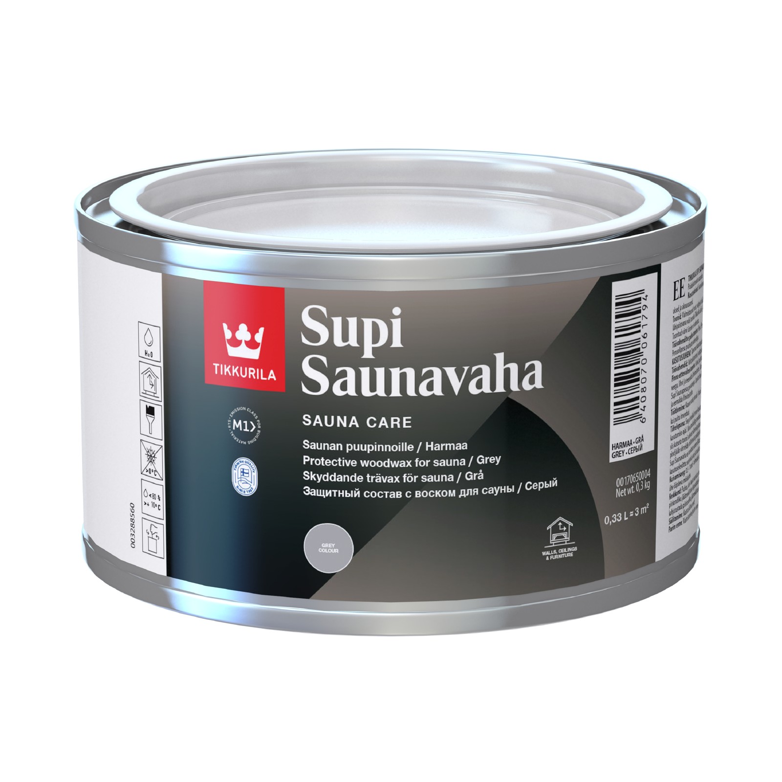 Supi Saunavaha Harmaa 0,33L