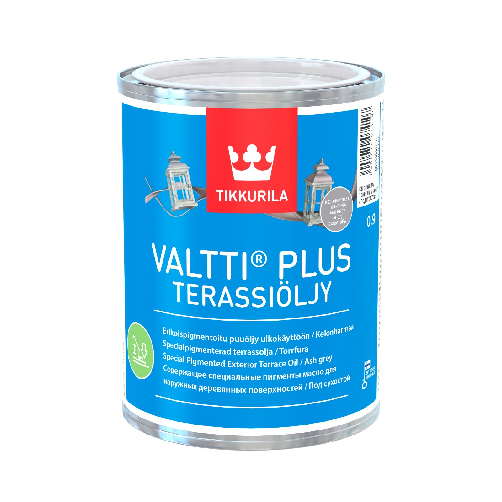 Valtti Plus Terassiöljy 0,9l kelonharmaa
