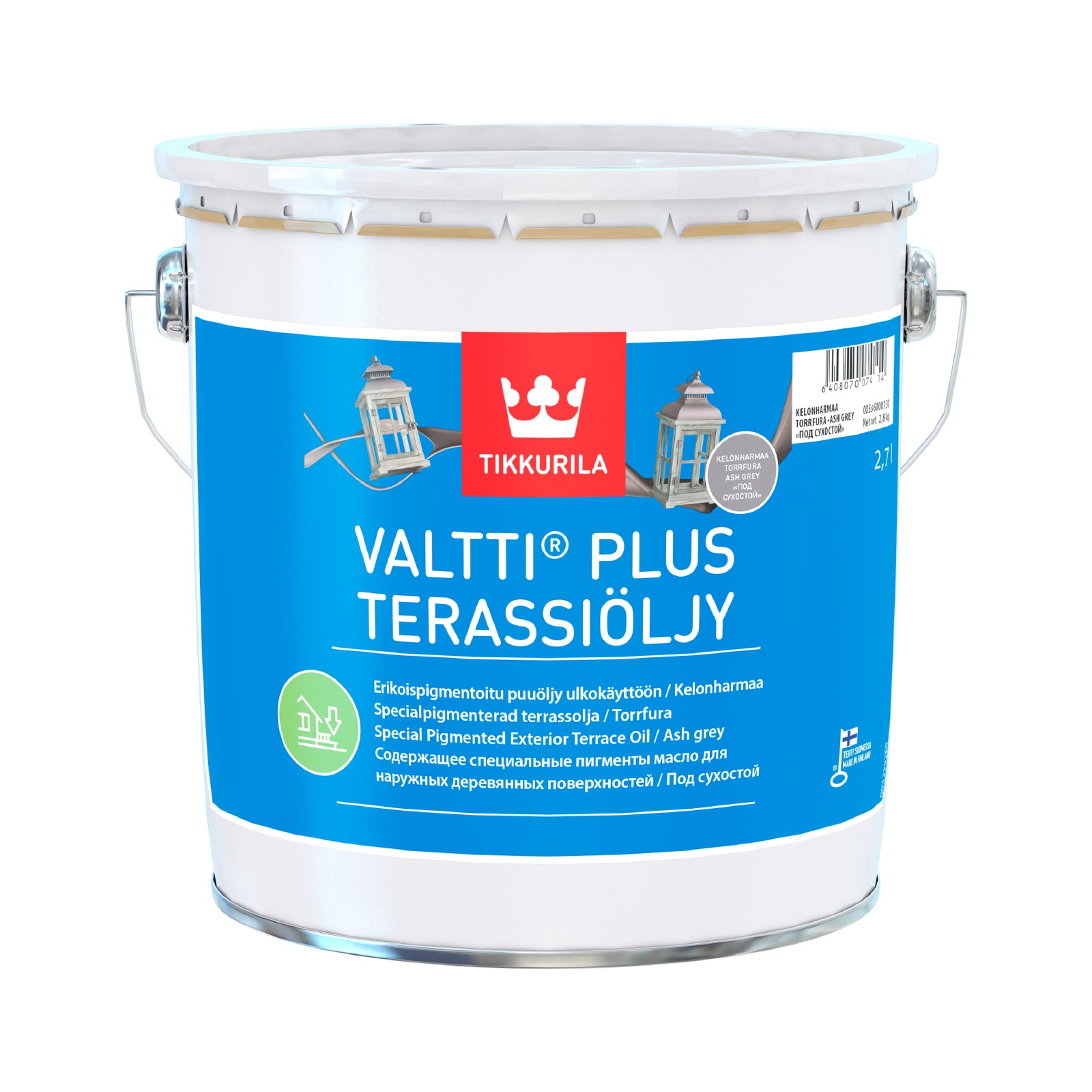 Valtti Plus Terassiöljy 2,7l kelonharmaa