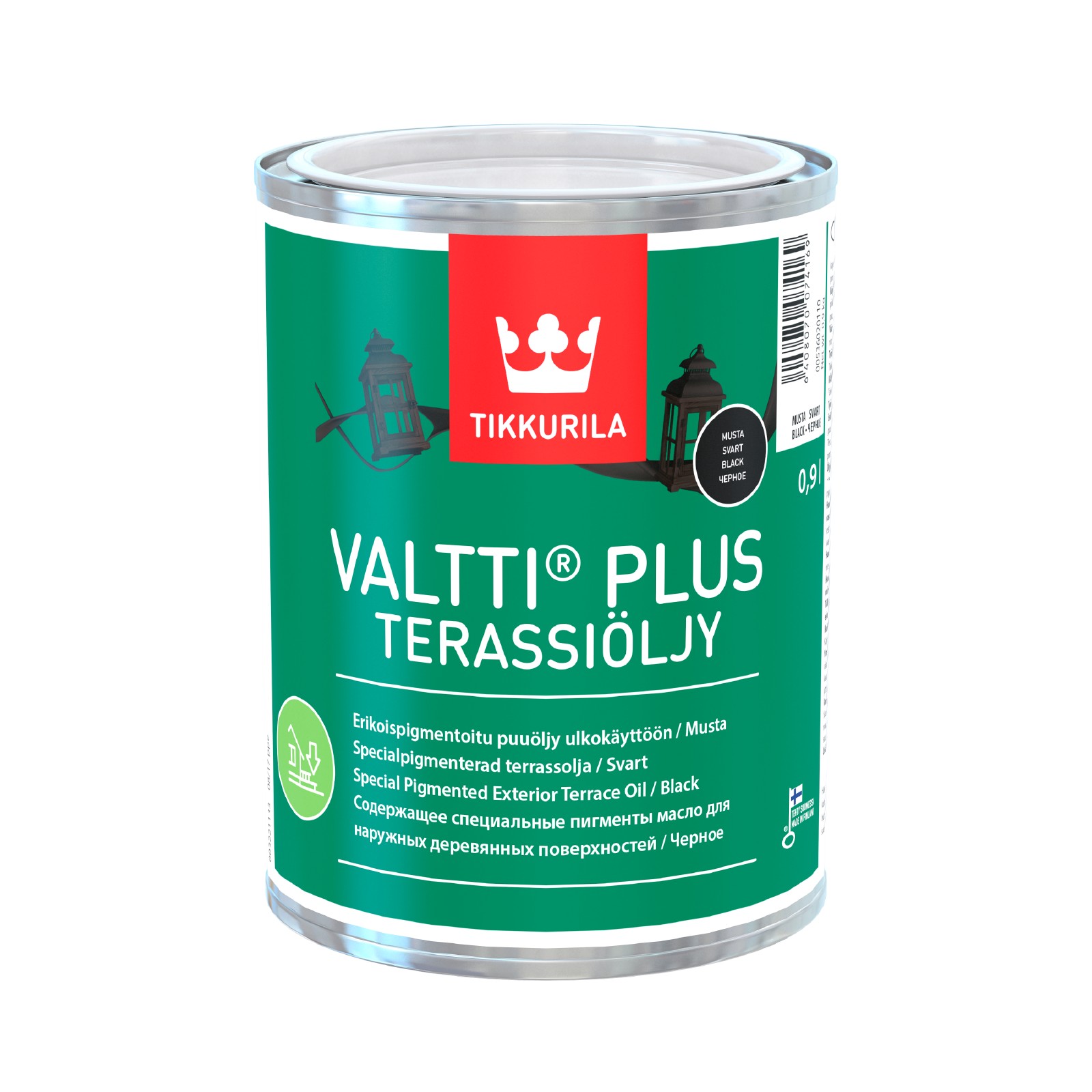 Valtti Plus Terassiöljy 0,9l musta