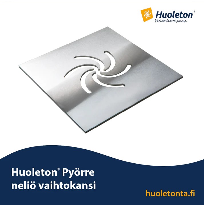 Huoleton Pyörre neliö 150mm RST