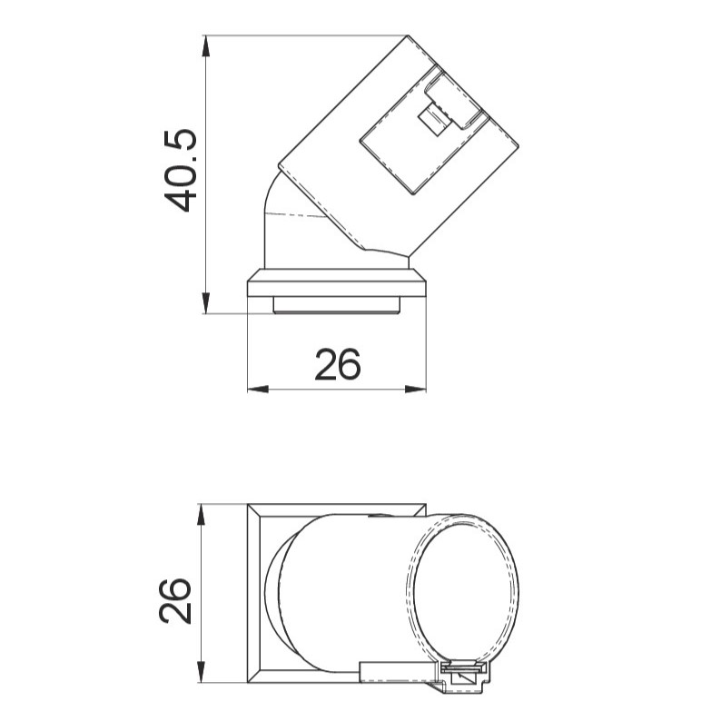 Nysä Etman 1140326 PUTKINYSÄ KULMA 20MM, Kulmanysä