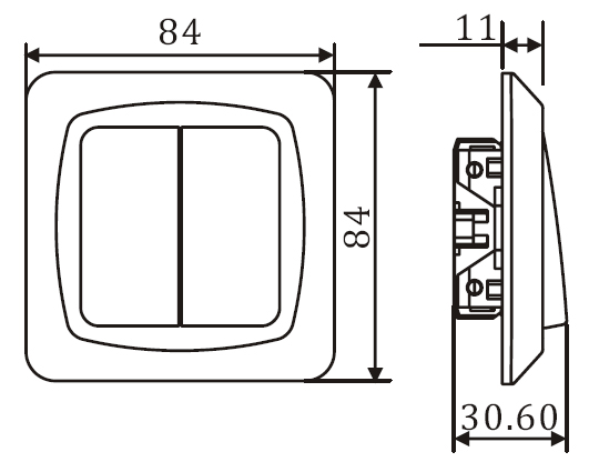 Kytkin Etman Novett 2141201 5/16AX/250V/IP21 UPJ 2X VAL