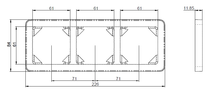 Peitelevy Etman DesignX 2141282 3-OSAINEN S+S+S VAL