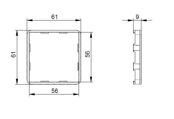 Sovitin Etman DesignX 2141305 ADAPTERI 55x55 MUS