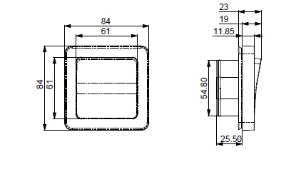 Kytkin Etman DesignX 2141312 1/6/16A/250VAC/IP44 UPJ VAL