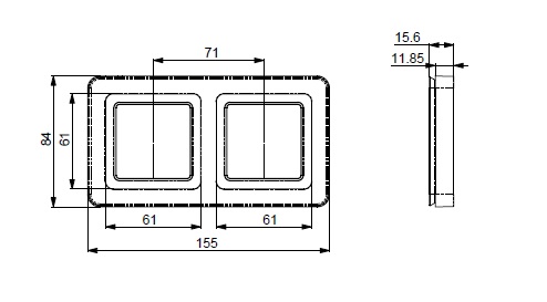 Peitelevy Etman DesignX 2141318 2-OS IP44 VAL