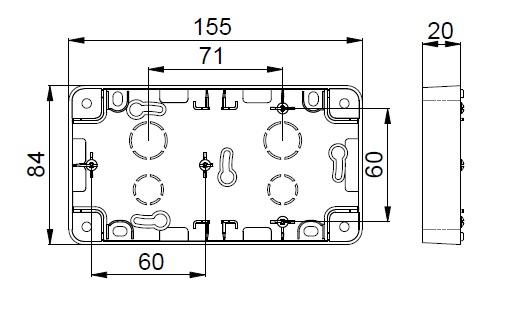 Pintakehys Etman DesignX 2443742 2-OSAINEN S+S 20MM VAL