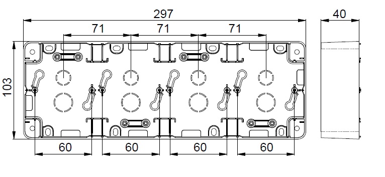 Pintakehys Etman DesignX 2443756 4-OS 2S+2S+2S+2S 40MM VAL