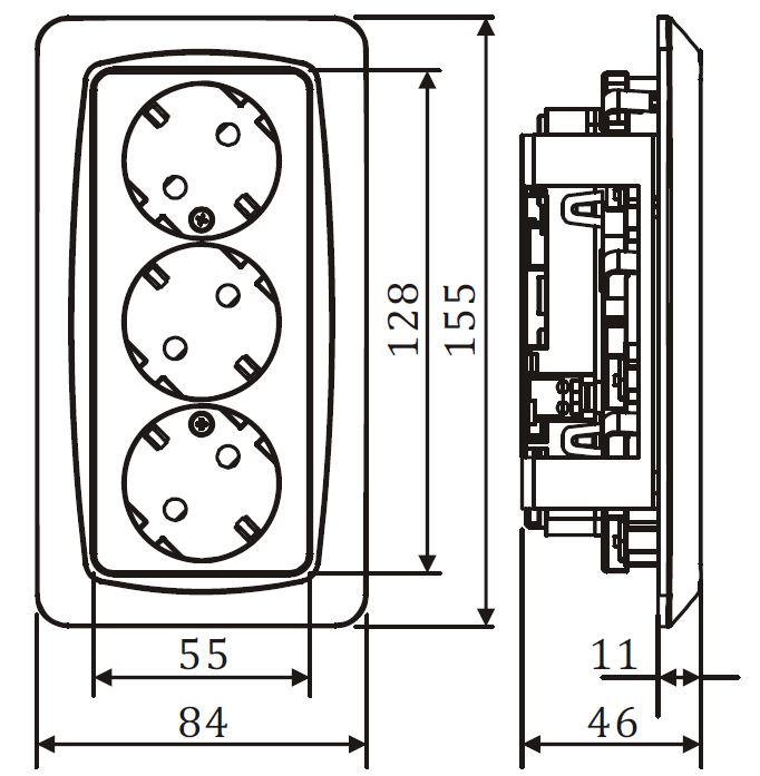 Pistorasia Etman Novett 2540105 3S/16A/IP21 UPJ VAL