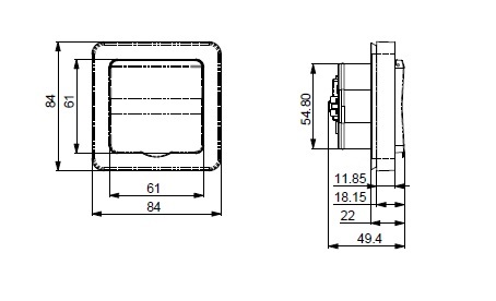 Pistorasia Etman DesignX 2540155 1S/16A/IP44 UPJ MUS