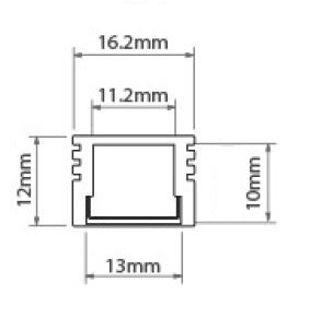 LED-profiili Etman 4142955 DUCT HIGH 12MM MUS SET