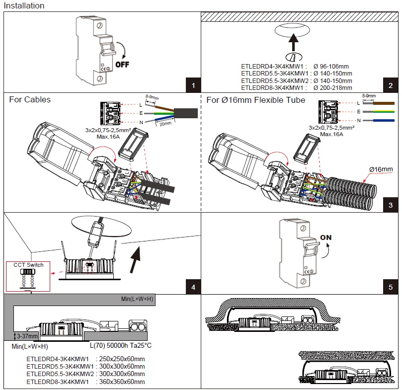 Alasvalo Etman 4146302 ETLED ROUND 15W 3/4K IP44