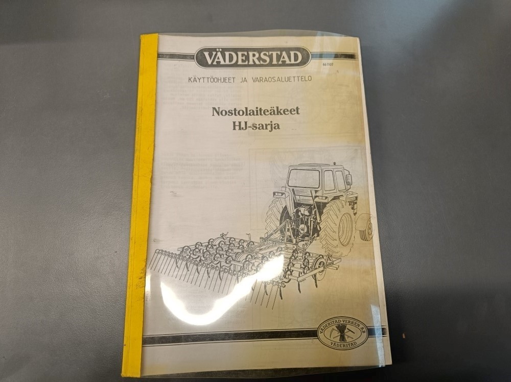 Väderstad nostolaiteäkeet HJ-sarja / Käyttöohje ja varaosaluettelo