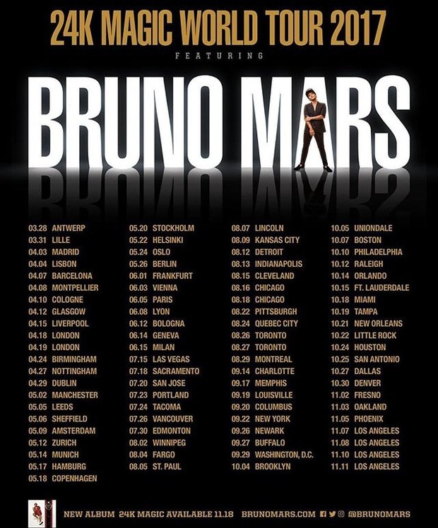 bruno mars concert world tour