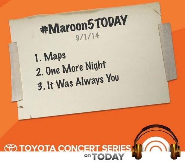 Video Maroon 5 Perform "V" Songs On "The Today Show" Directlyrics