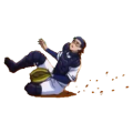 滑る御幸一也