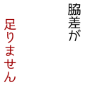 脇差が足りません