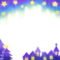 水彩クリスマスフレーム