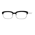 ハーフリム眼鏡（斜め）