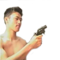 銃をもつDB