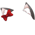 猫耳+リボン