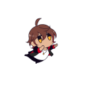 コケそうなちまからちゃん。(右向き)