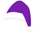 カラーサンタ帽(紫色)