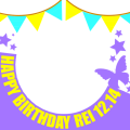 竜ヶ崎怜 誕生日お祝いデコ＿丸形