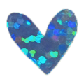 blue heart 붙였옹