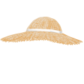 麦わら帽子-白