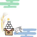 うさぎと月見