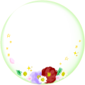 お花のフレーム(緑)