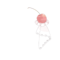 さくらんぼの髪飾り